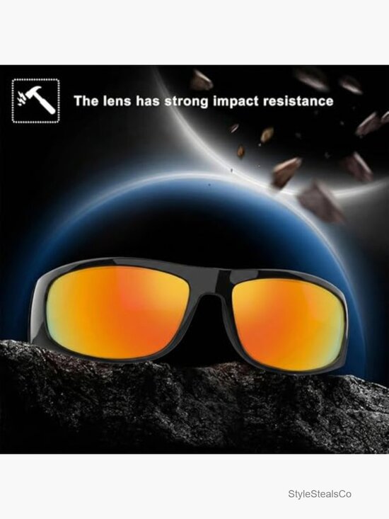 Wrap Around Sunglasses for Men Women Super Dark Blackout UV400 Protection main image 7